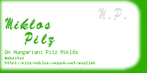 miklos pilz business card